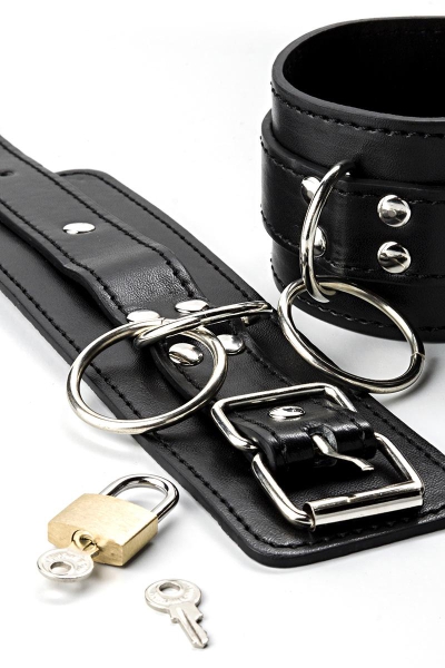 GREY VELVET Handcuffs in Leather Look